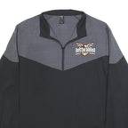 ADIDAS Mens Black & Grey Varsity Football Track Jacket L Polyester Zip