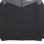ADIDAS Mens Black & Grey Varsity Football Track Jacket L Polyester Zip