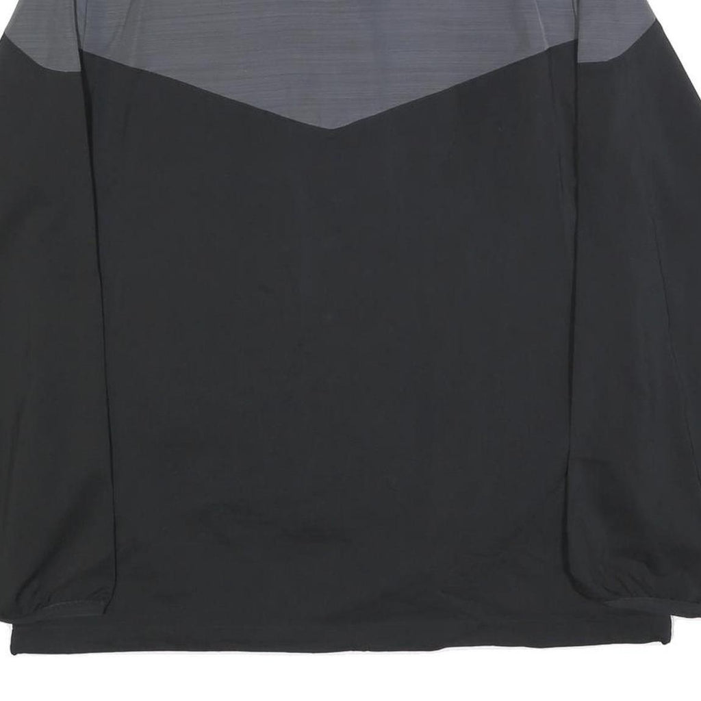 ADIDAS Mens Black & Grey Varsity Football Track Jacket L Polyester Zip