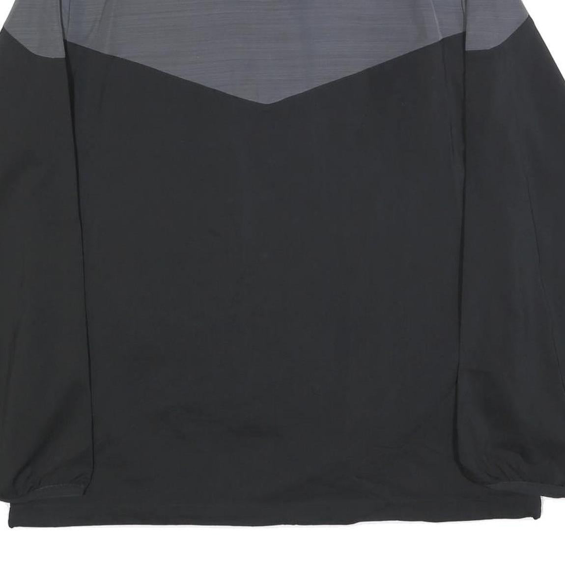 ADIDAS Mens Black & Grey Varsity Football Track Jacket L Polyester Zip