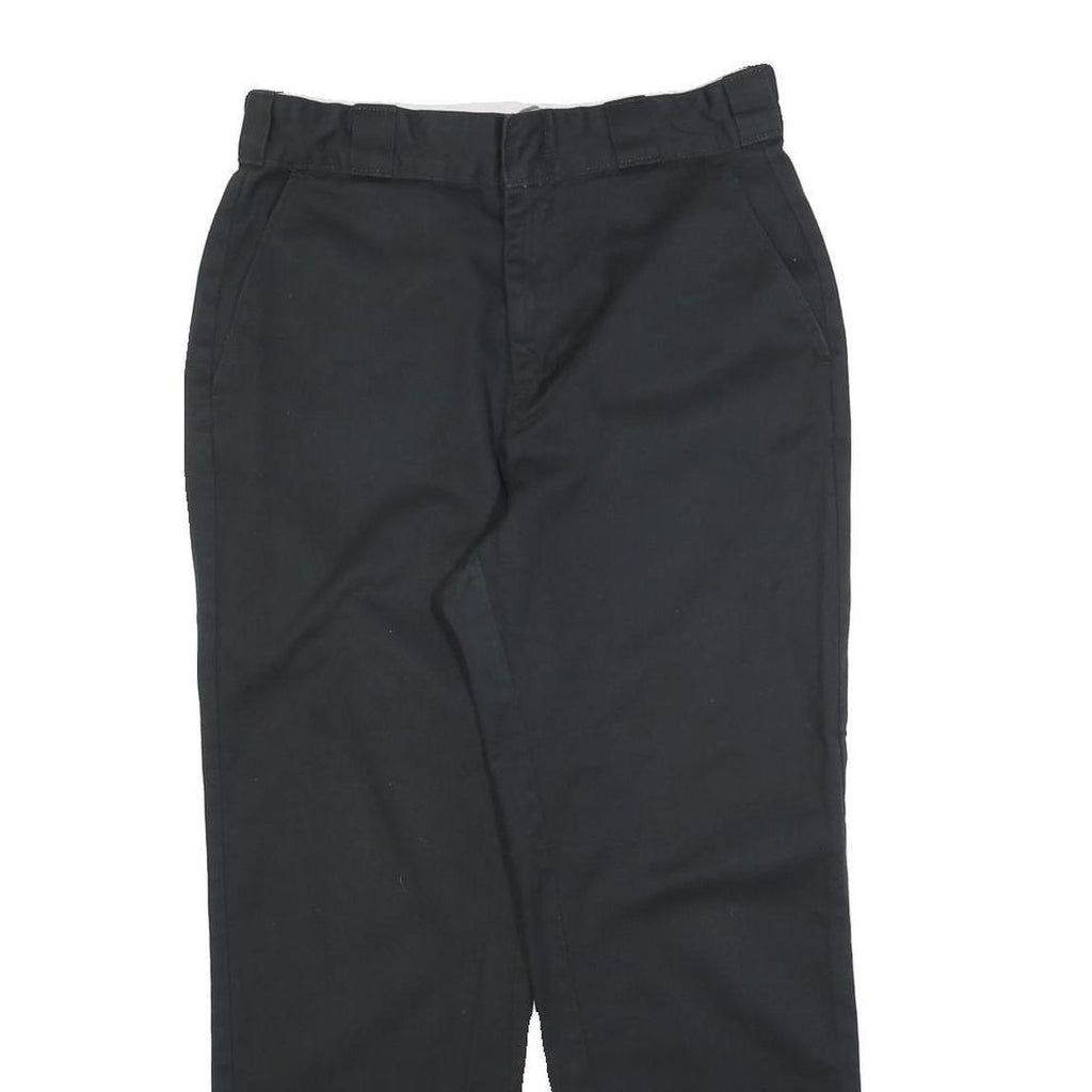 DICKIES Mens Cotton Blend Black Regular Straight Trousers W29 L27 Workwear