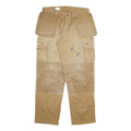 CARHARTT Mens Cotton Blend Beige Regular Fit Straight Leg Trousers W36 L32