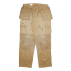 CARHARTT Mens Cotton Blend Beige Regular Fit Straight Leg Trousers W36 L32