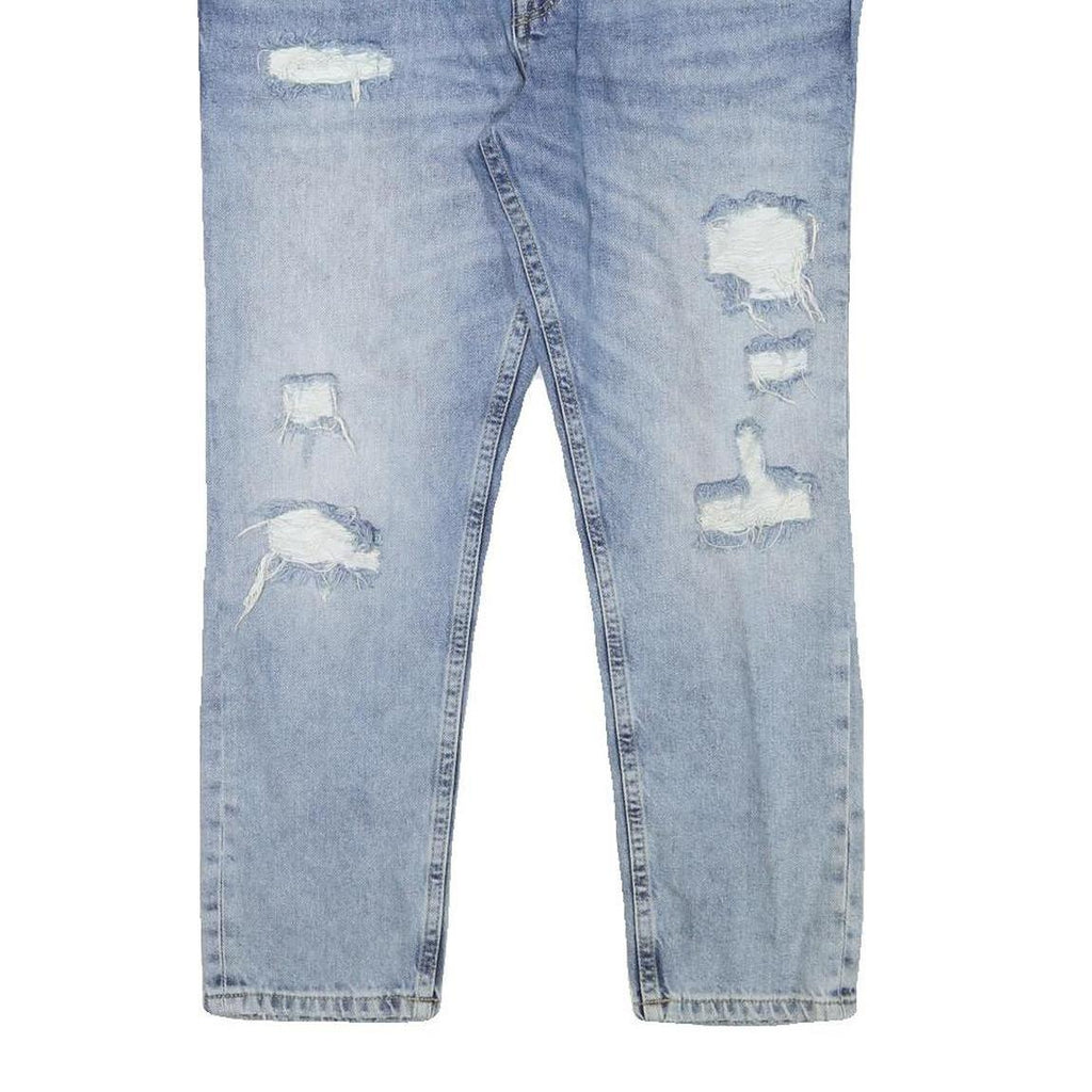 ONLY AND SONS Mens Slim Blue Denim Rinse W34 L25 Distressed Jeans