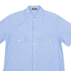 SAVILE ROW Mens Plain Shirt Blue M