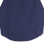 CHAPS Mens Navy Blue Check Shirt L Button-Down Collar Long Sleeve Casual Cotton