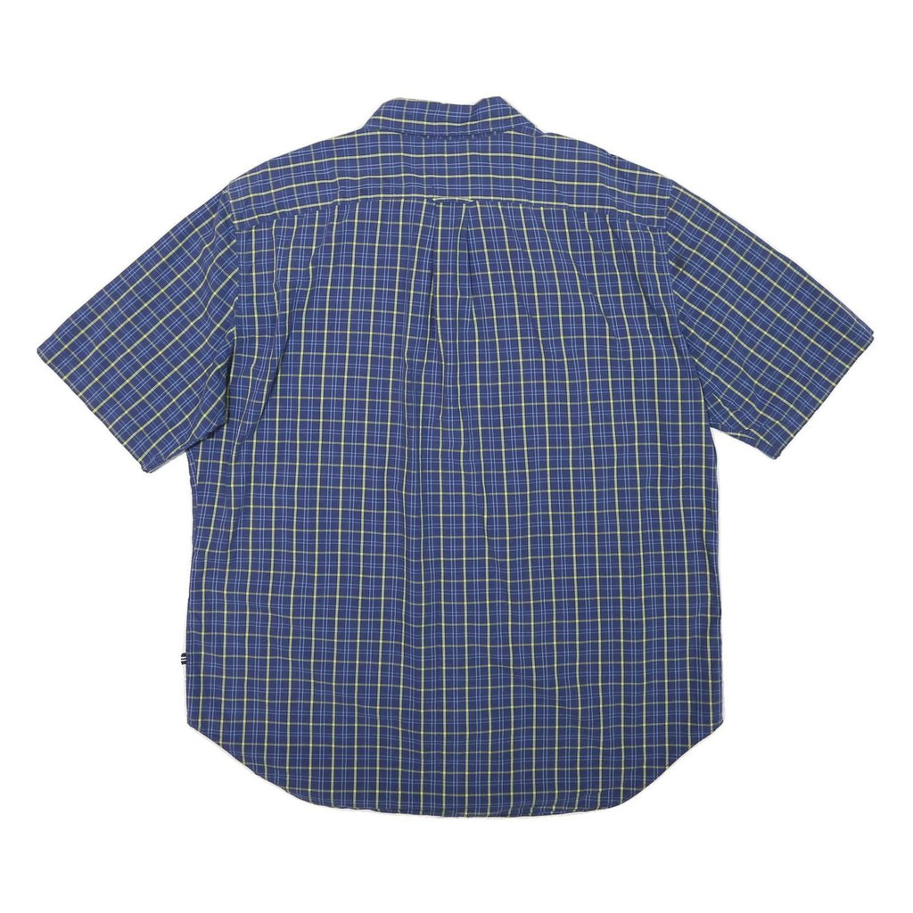 NAUTICA Mens Blue & Green Check Shirt XL Button Down Casual Summer