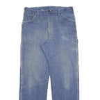 DICKIES Mens Regular Fit Blue Denim Jeans W34 L31 Workwear Straight Leg Zip