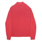 TOMMY HILFIGER Mens Red Cotton Plain Pullover Jumper Crew Neck XL Zip Fashion