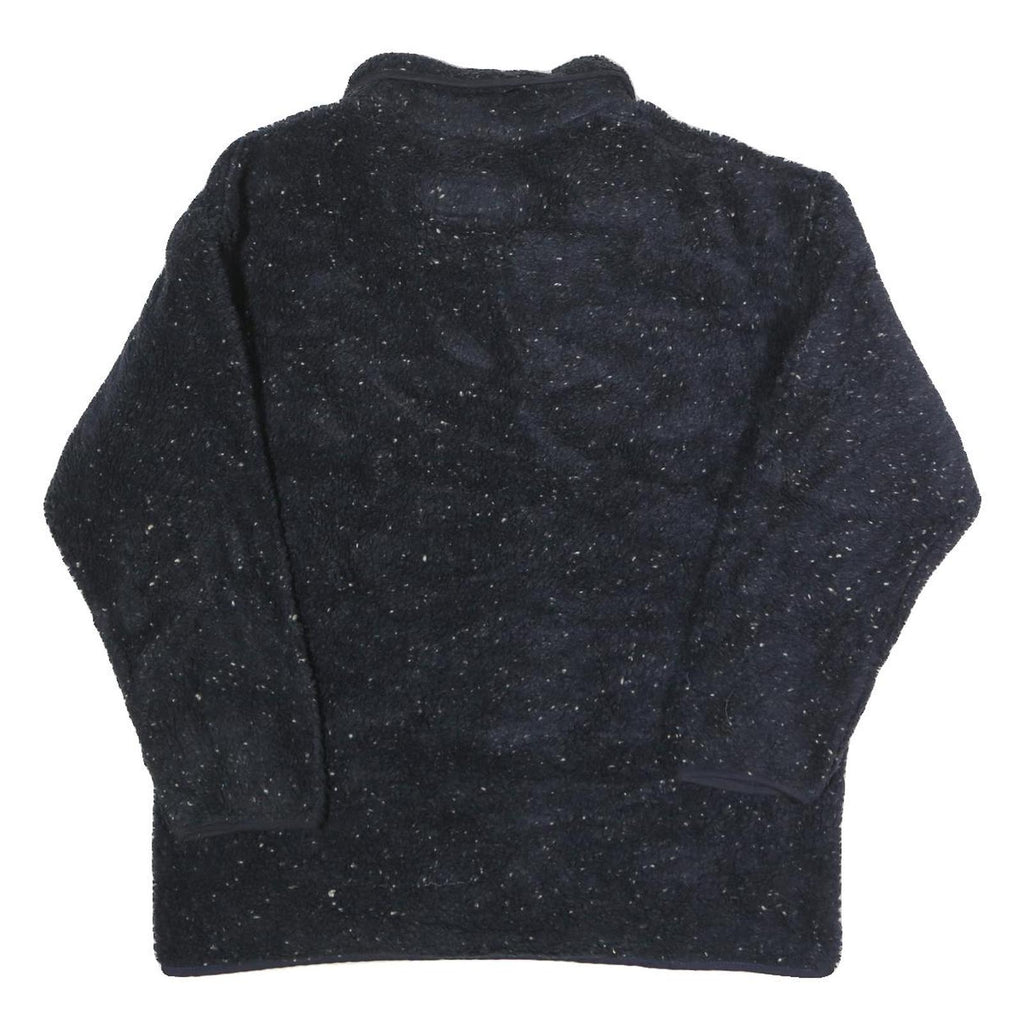 ANDY JOHNS Womens Navy Blue Flecked Button Wool Blend Jacket M Coat Classic