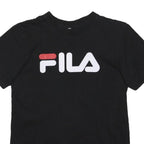 FILA Womens Black Short Sleeve Crew Neck Logo Print T-Shirt S