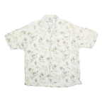 SUMMA Mens White & Green Palm Tree Print Casual Shirt XL Summer Pattern Cotton
