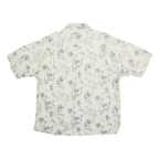SUMMA Mens White & Green Palm Tree Print Casual Shirt XL Summer Pattern Cotton