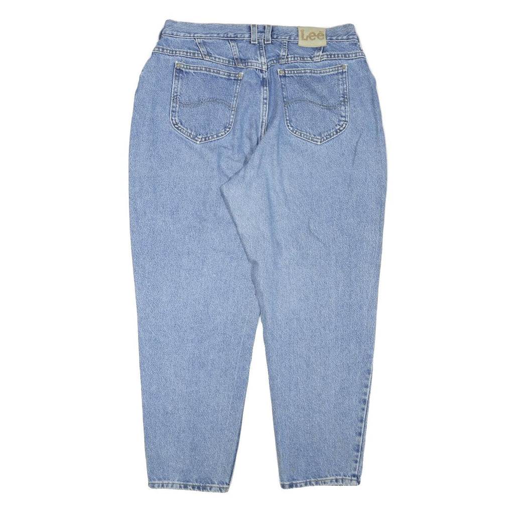 LEE Womens Regular Fit Denim Blue Jeans W34 L28 Classic Zip Closure