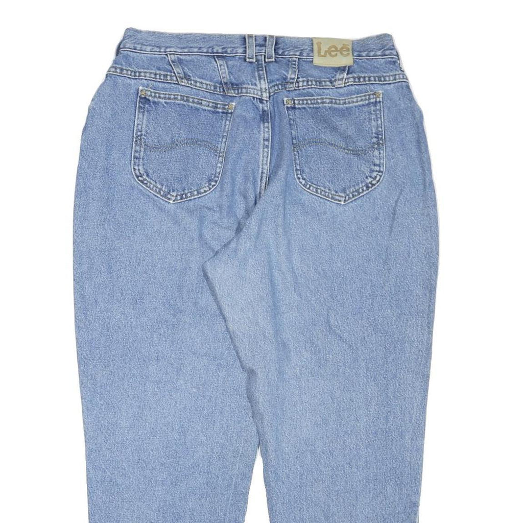 LEE Womens Regular Fit Denim Blue Jeans W34 L28 Classic Zip Closure