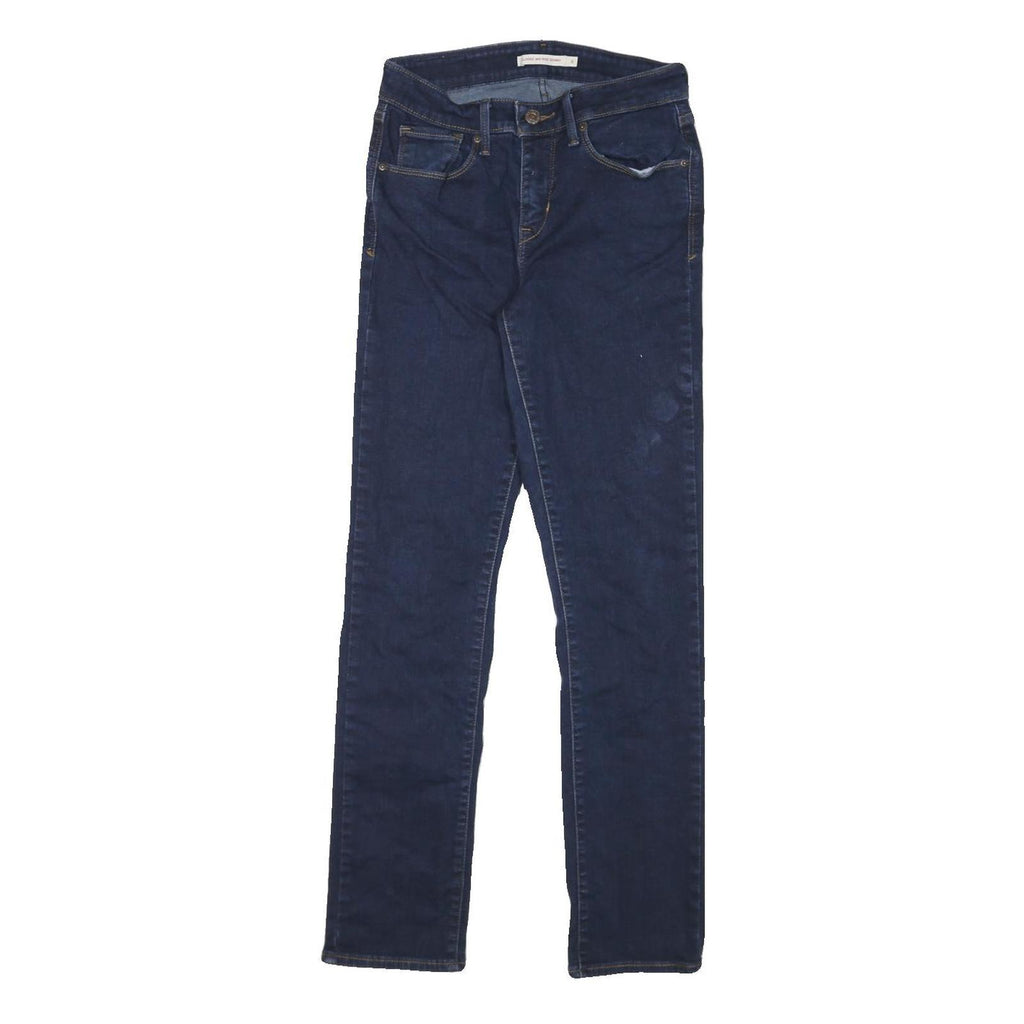 LEVI'S Womens Slim Blue Denim Slim Jeans Cotton Blend W25 L29 Stylish Zip