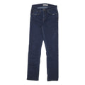 LEVI'S Womens Slim Blue Denim Slim Jeans Cotton Blend W25 L29 Stylish Zip