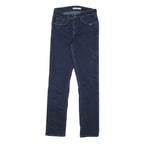LEVI'S Womens Slim Blue Denim Slim Jeans Cotton Blend W25 L29 Stylish Zip