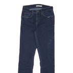 LEVI'S Womens Slim Blue Denim Slim Jeans Cotton Blend W25 L29 Stylish Zip
