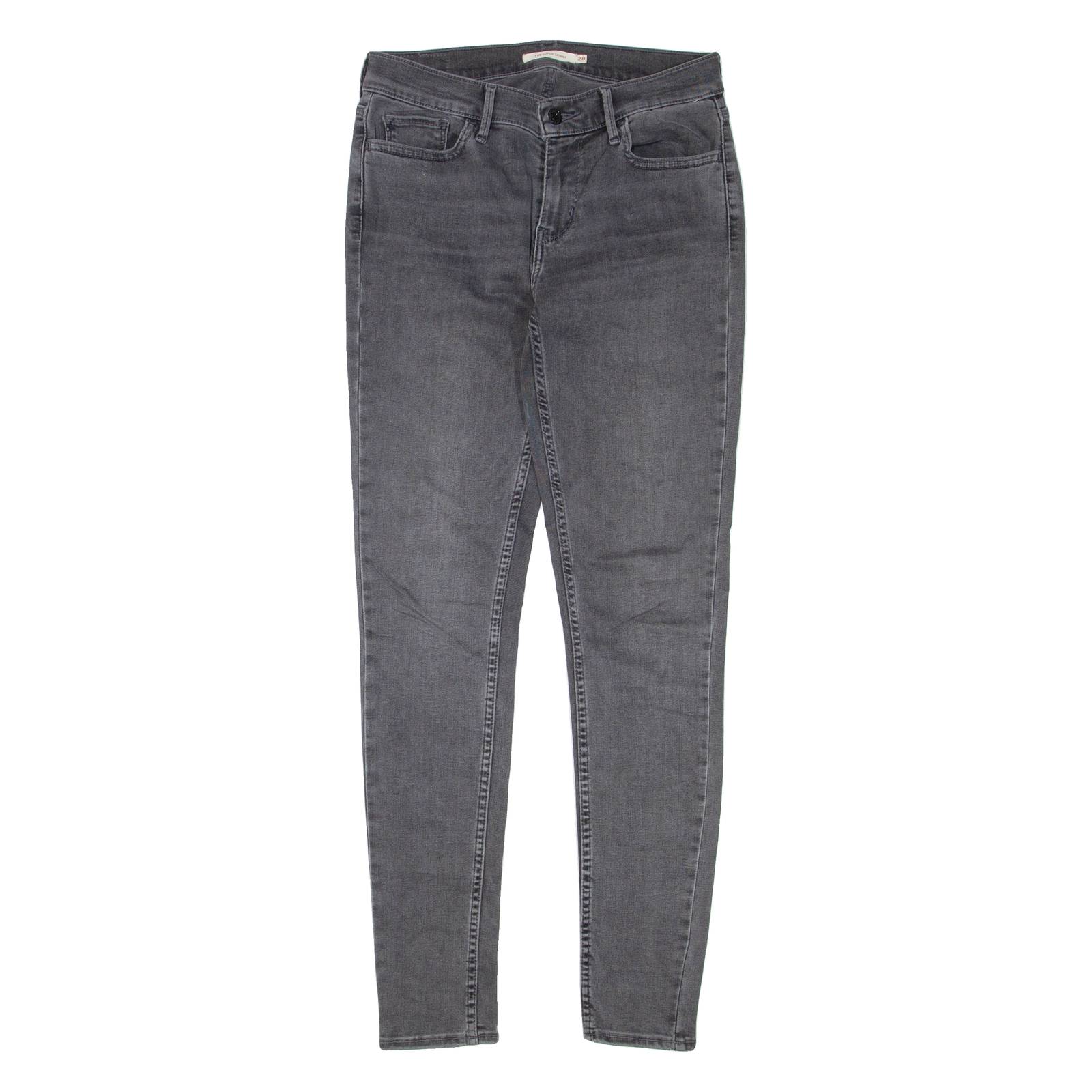 LEVI'S 710 Womens Jeans Grey Regular Skinny W28 L30