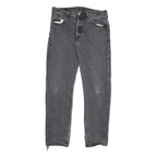 LEVI'S Mens Slim Black Denim Jeans W30 L30 Button Closure Regular Fit Casual