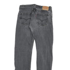 LEVI'S Mens Slim Black Denim Jeans W30 L30 Button Closure Regular Fit Casual