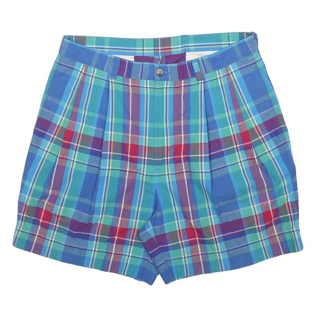 NAUTICA Mens Shorts Blue Green Red Plaid M W32 Classic Cotton Summer