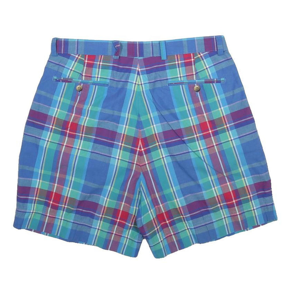 NAUTICA Mens Shorts Blue Green Red Plaid M W32 Classic Cotton Summer