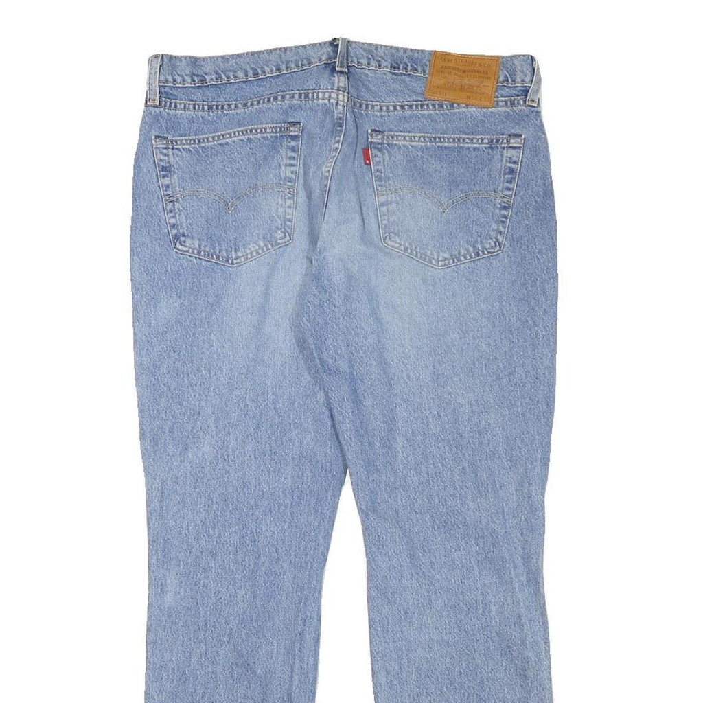 LEVI'S 511 Mens Slim Light Blue Denim Jeans W35 L30 Distressed Cotton Blend Zip