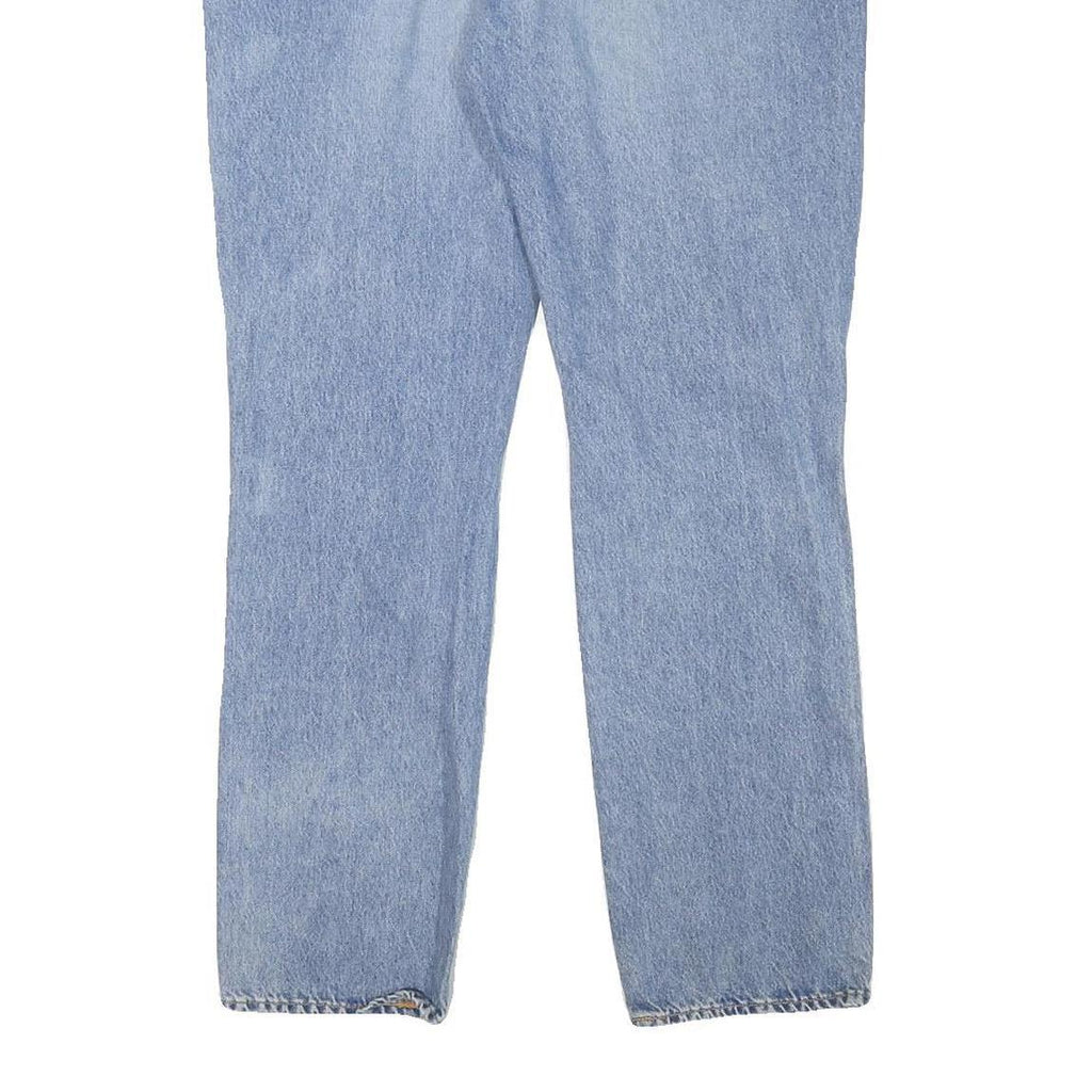 LEVI'S 511 Mens Slim Light Blue Denim Jeans W35 L30 Distressed Cotton Blend Zip