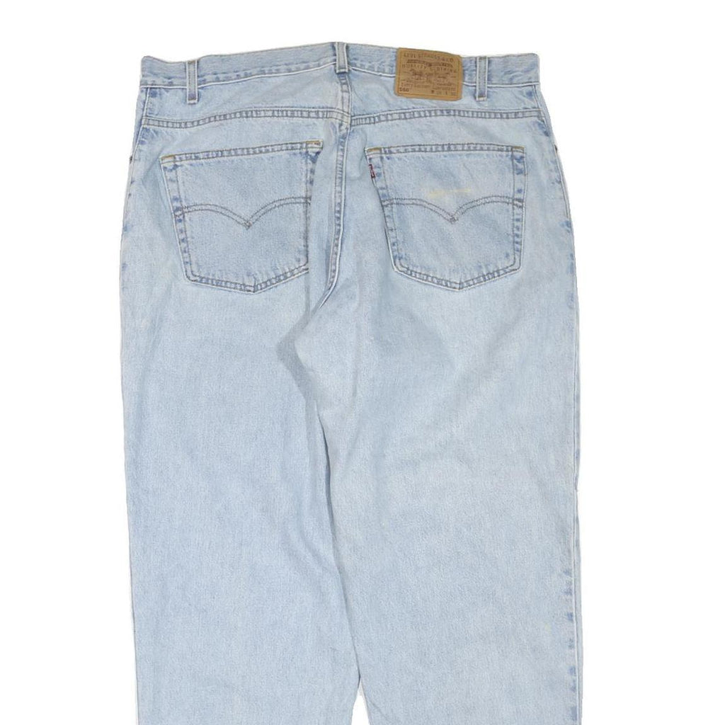LEVI'S 560 Mens Jeans Blue Regular Loose Denim Light W38 L30 Cotton Blend Zip