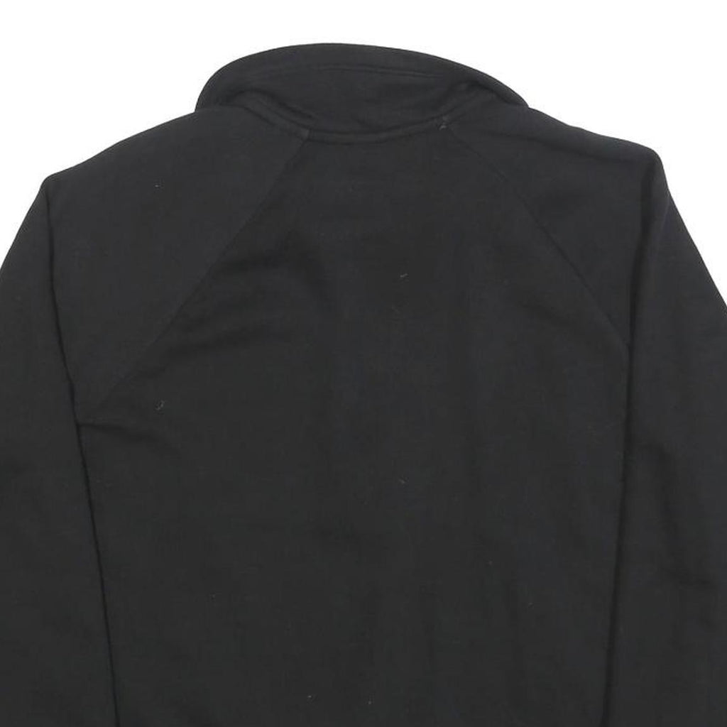 PUMA Womens Black Half Zip S Cotton Blend Sweatshirt Sports Casual