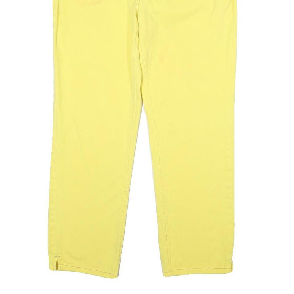 LAUREN RALPH LAUREN Womens Jeans Yellow Regular Straight Denim W32 L28 Button