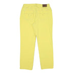 LAUREN RALPH LAUREN Womens Jeans Yellow Regular Straight Denim W32 L28 Button