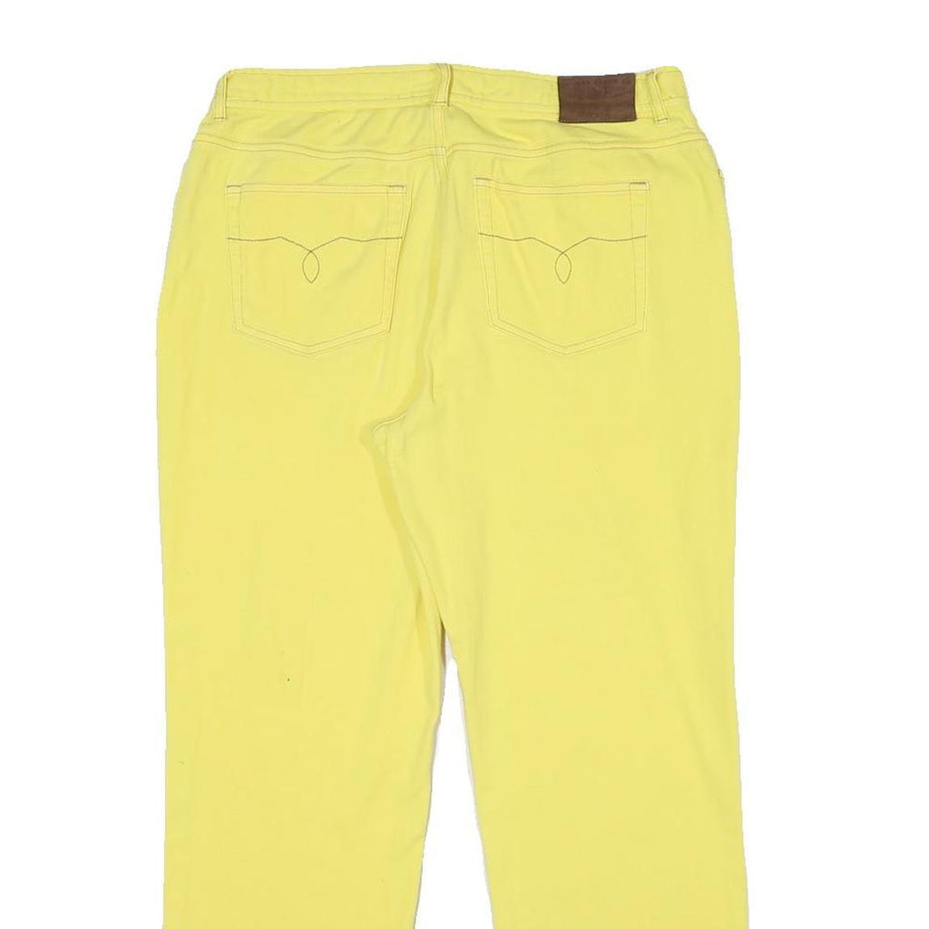 LAUREN RALPH LAUREN Womens Jeans Yellow Regular Straight Denim W32 L28 Button