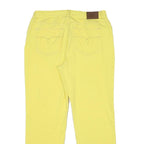 LAUREN RALPH LAUREN Womens Jeans Yellow Regular Straight Denim W32 L28 Button