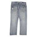 URBAN HERTITAGE Mens Blue Regular Straight Denim Light W36 L31 Distressed Cotton