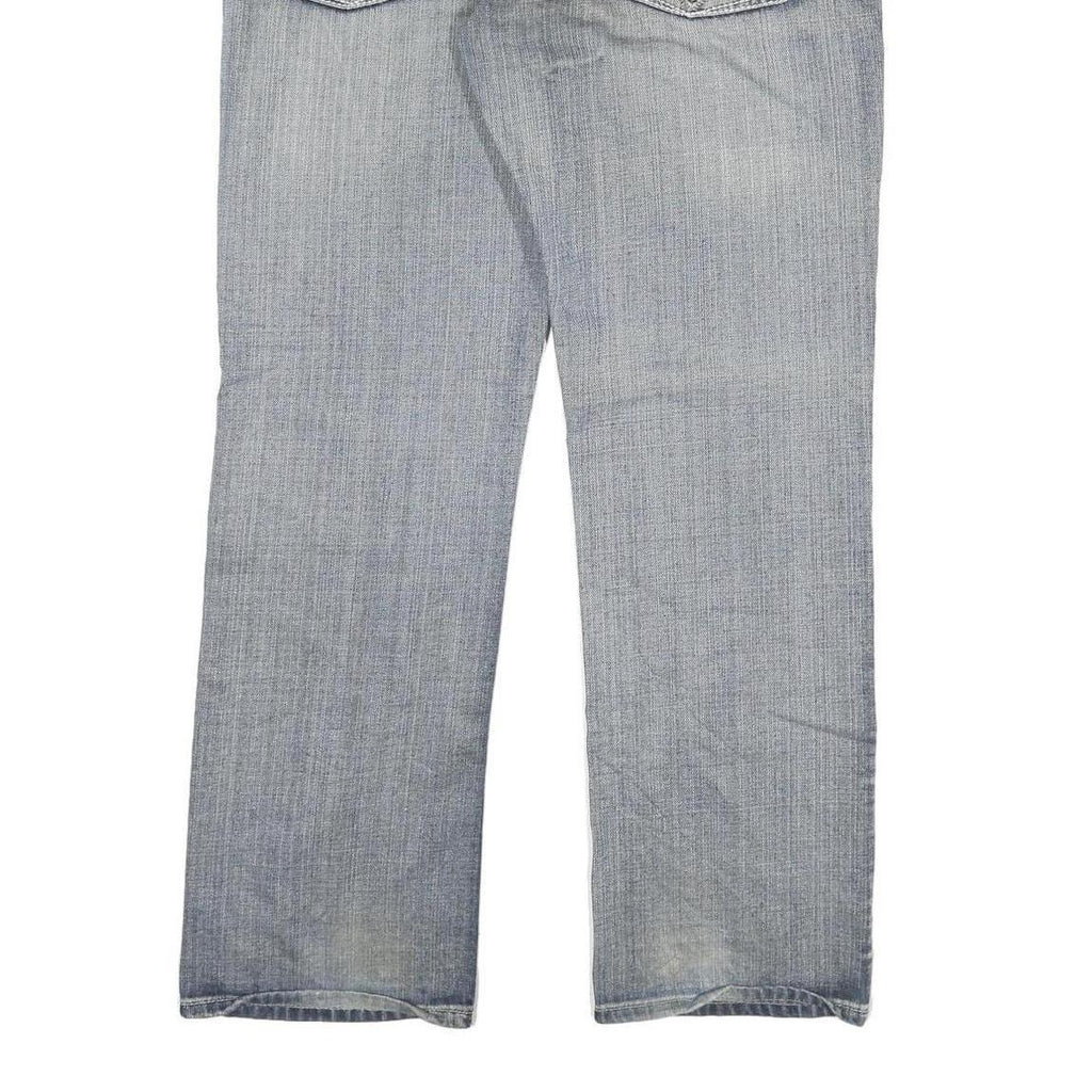 URBAN HERTITAGE Mens Blue Regular Straight Denim Light W36 L31 Distressed Cotton