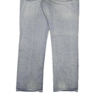 URBAN HERTITAGE Mens Blue Regular Straight Denim Light W36 L31 Distressed Cotton