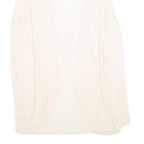 CHICOREE Womens Cream Open Front Plain Knit Pullover Jumper M Soft Casual