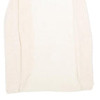 CHICOREE Womens Cream Open Front Plain Knit Pullover Jumper M Soft Casual