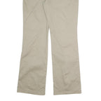 DICKIES Womens Regular Fit Beige Cotton Blend Zip Trousers W34 L31 Workwear