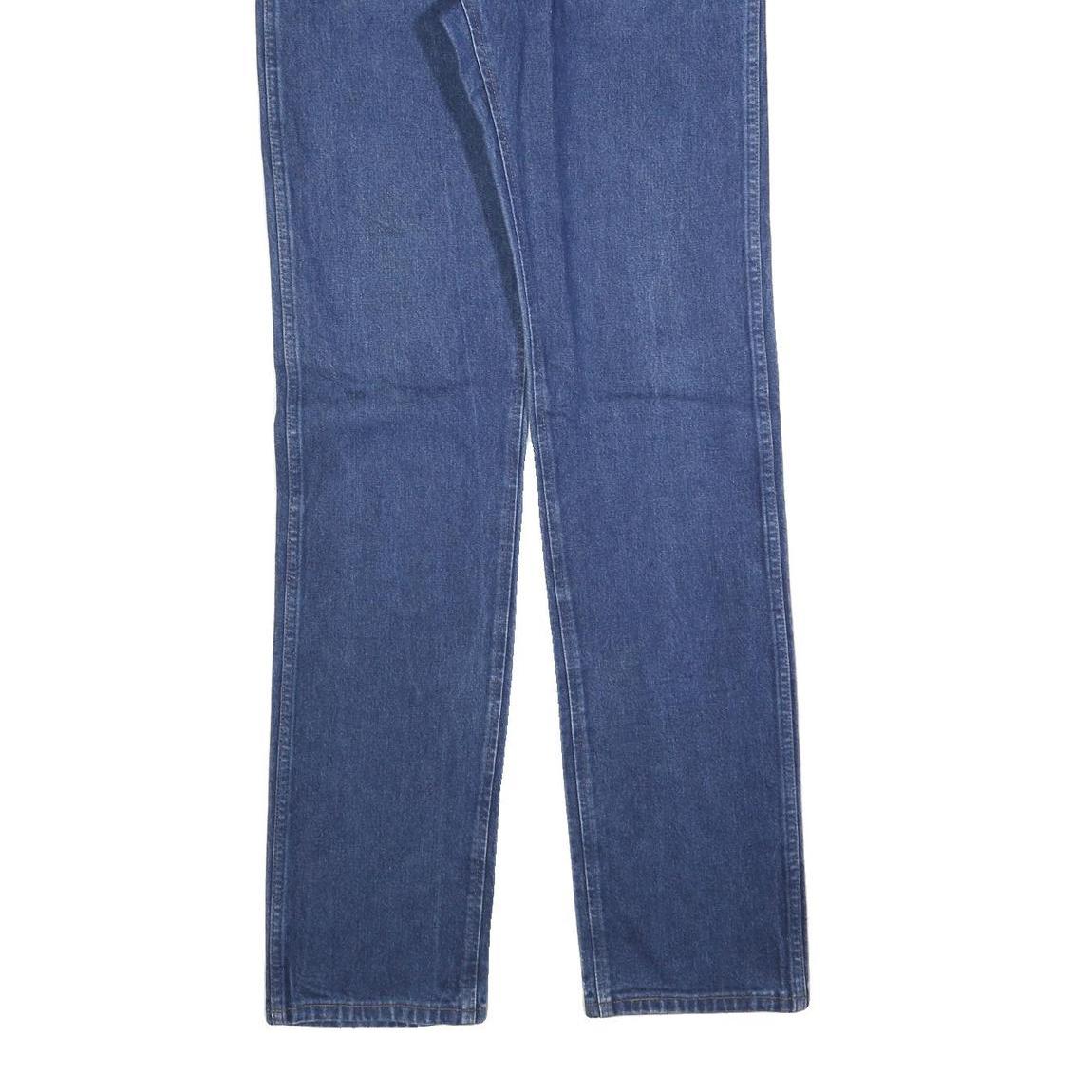 WRANGLER Mens Regular Blue Jeans Denim Medium W35 L38 Classic Cotton Blend Zip