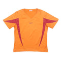JACK WOLFSKIN Womens Orange & Burgundy Modern T-Shirt S Short Sleeve V-Neck