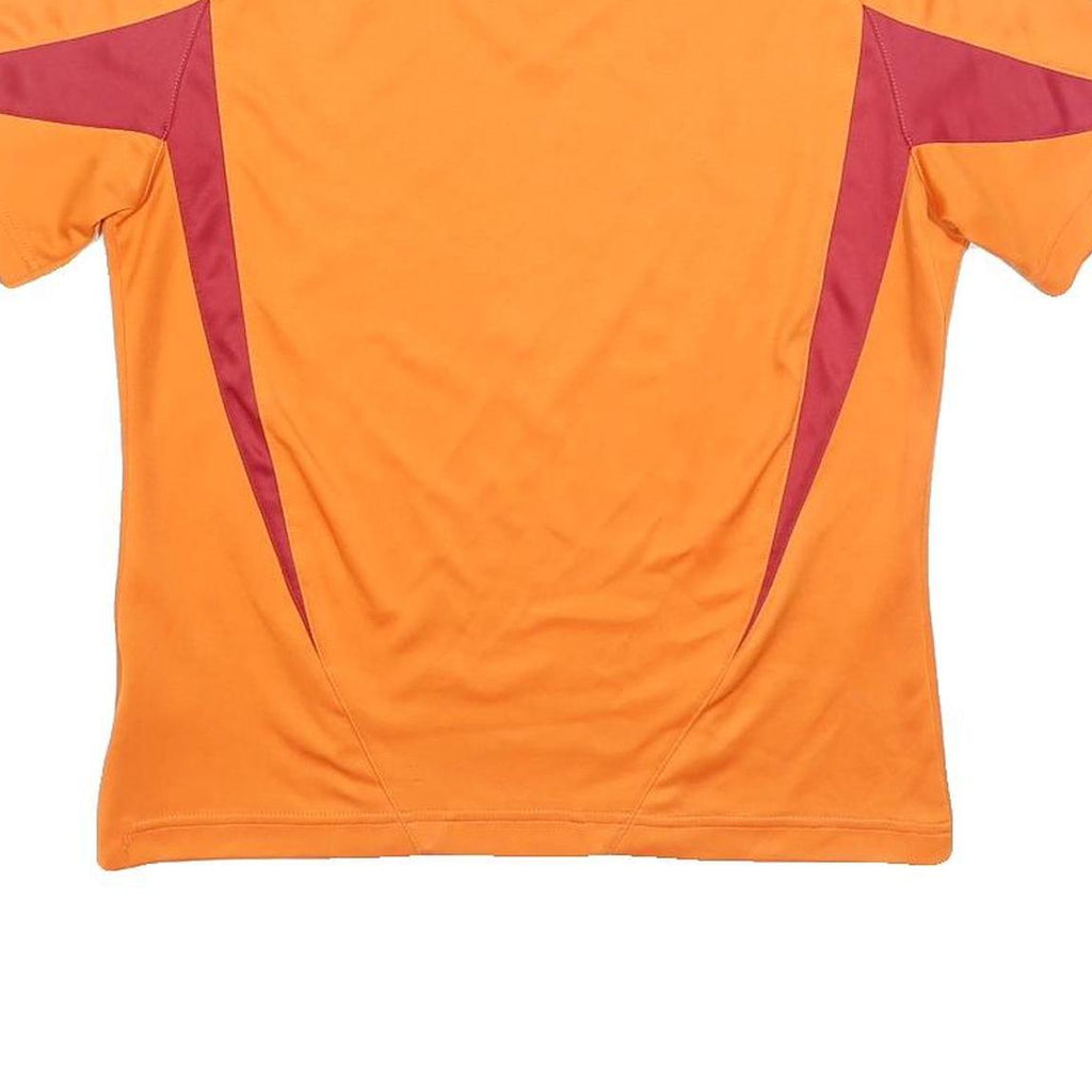 JACK WOLFSKIN Womens Orange & Burgundy Modern T-Shirt S Short Sleeve V-Neck