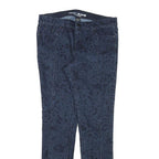 DKNY Womens Slim Blue Denim Jeans W31 L30 Floral Print Cotton Blend Zip