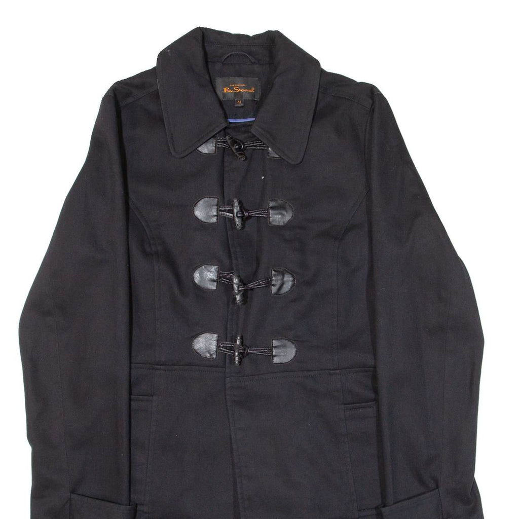 BEN SHERMAN Womens Overcoat Coat Black M