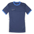 NIKE Mens Blue & White Graphic T-Shirt S Short Sleeve Crew Neck Sports Gym