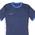 NIKE Mens Blue & White Graphic T-Shirt S Short Sleeve Crew Neck Sports Gym