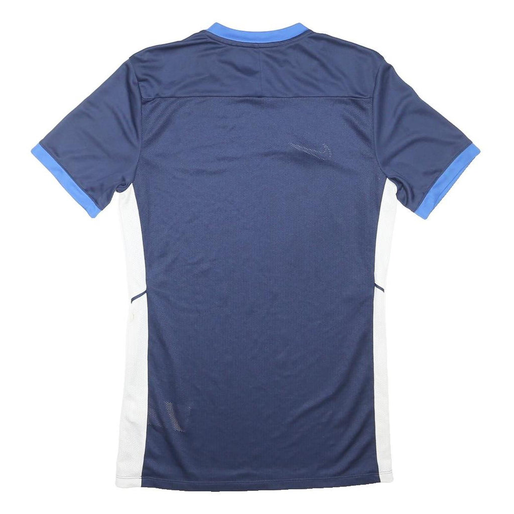 NIKE Mens Blue & White Graphic T-Shirt S Short Sleeve Crew Neck Sports Gym